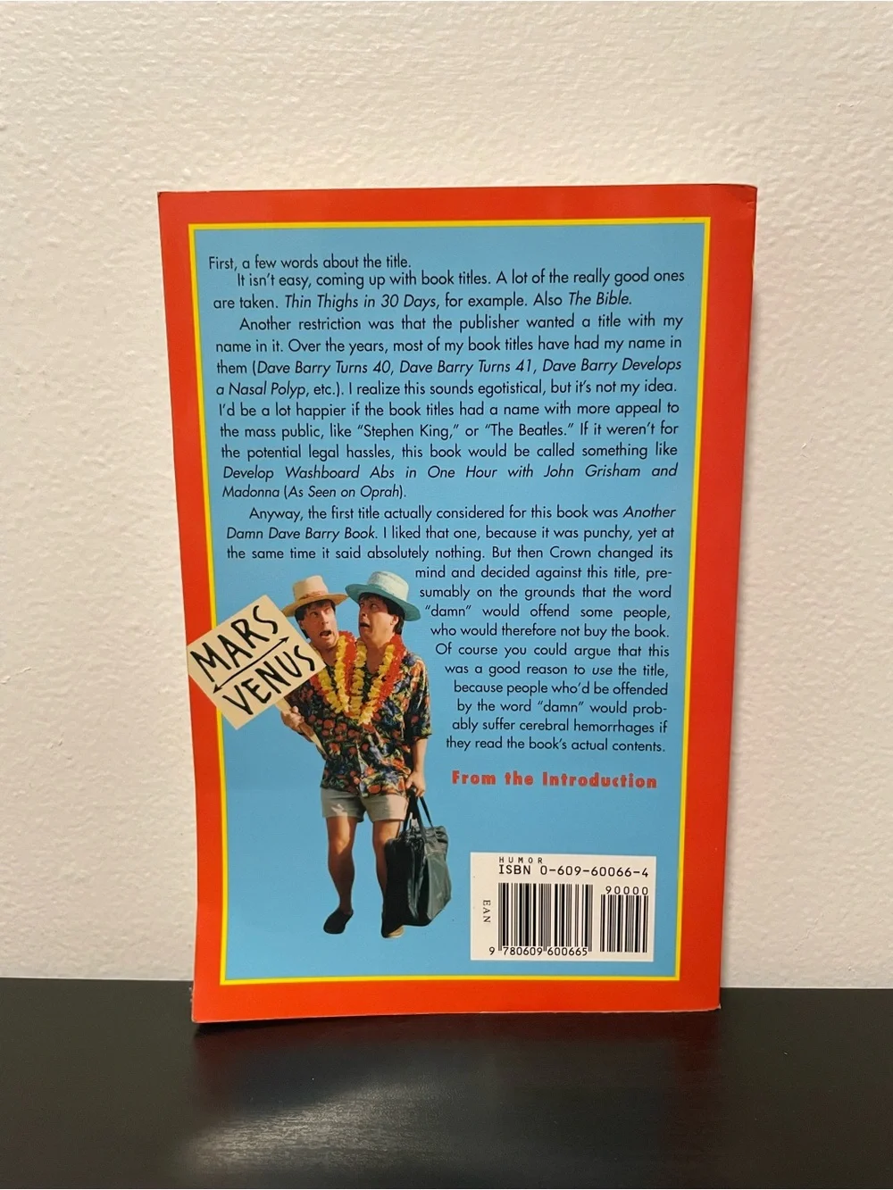 Dave Barry Is From Mars And Venus Book Paperback Random House Fiction 1997